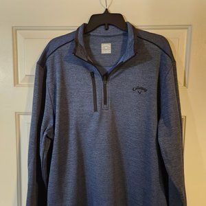 Men's Callaway Golf Quarter-Zip Pullover LG Blue